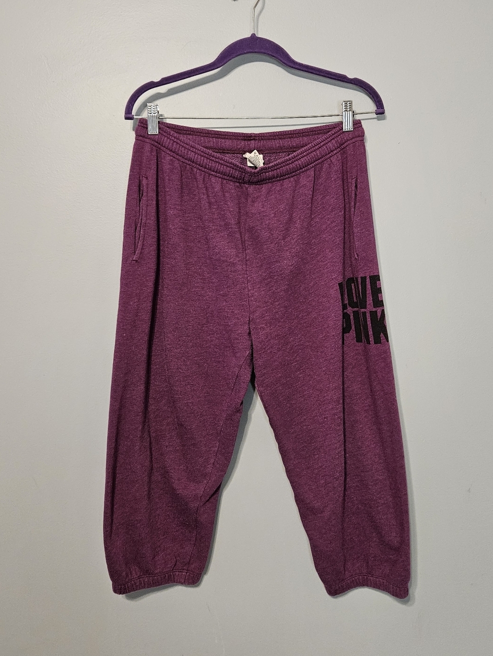 PINK Victoria's Secret Plum Logo Joggers